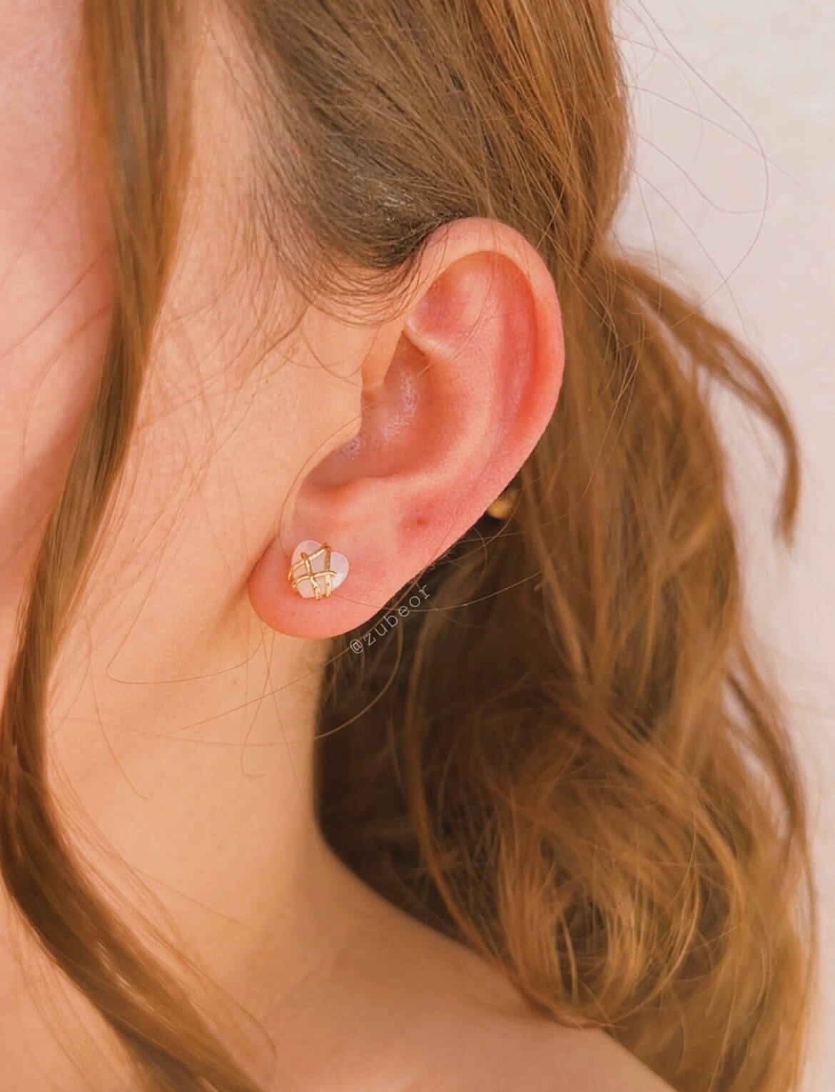 Aretes corazón rosa 4