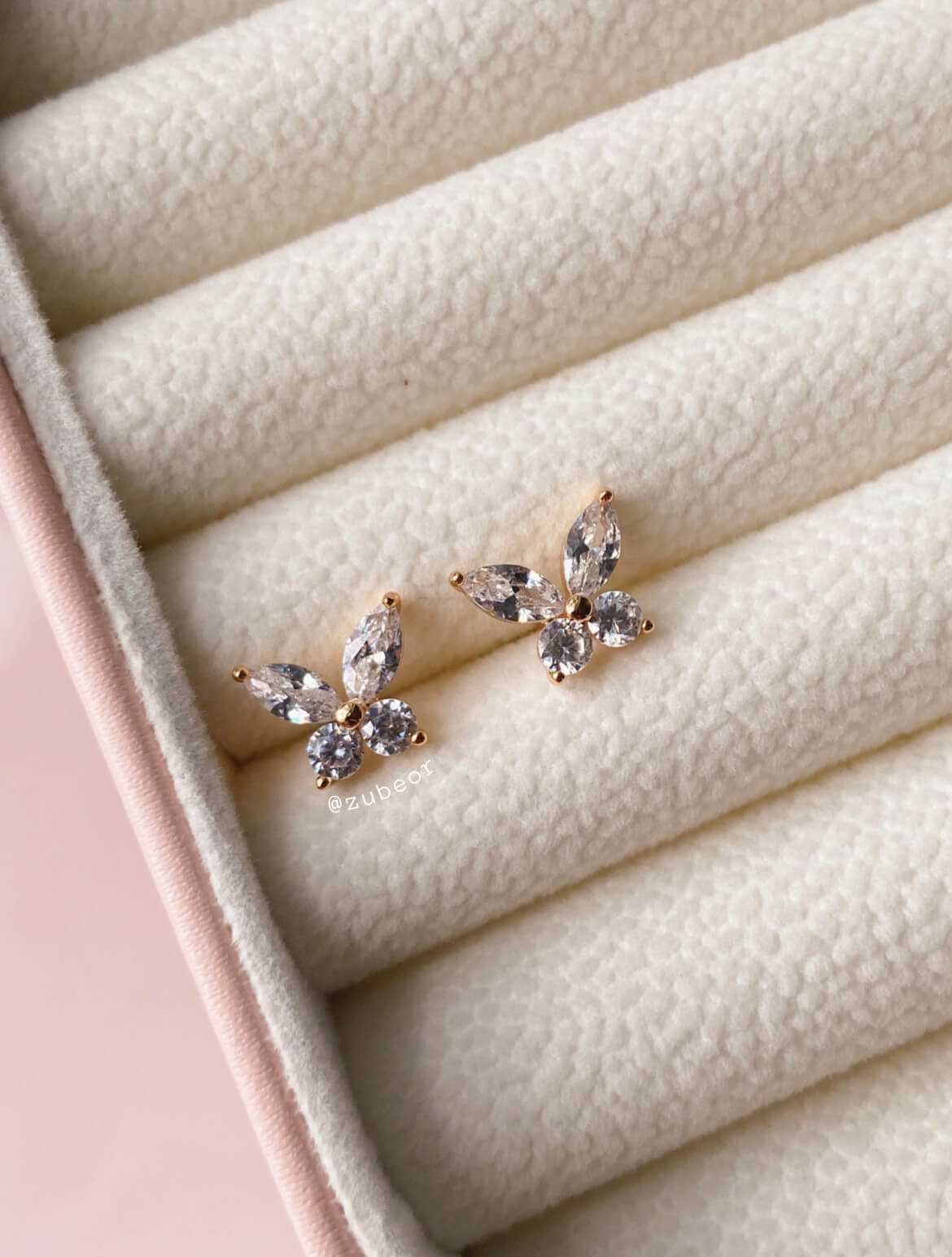 Aretes mariposa cristal 5