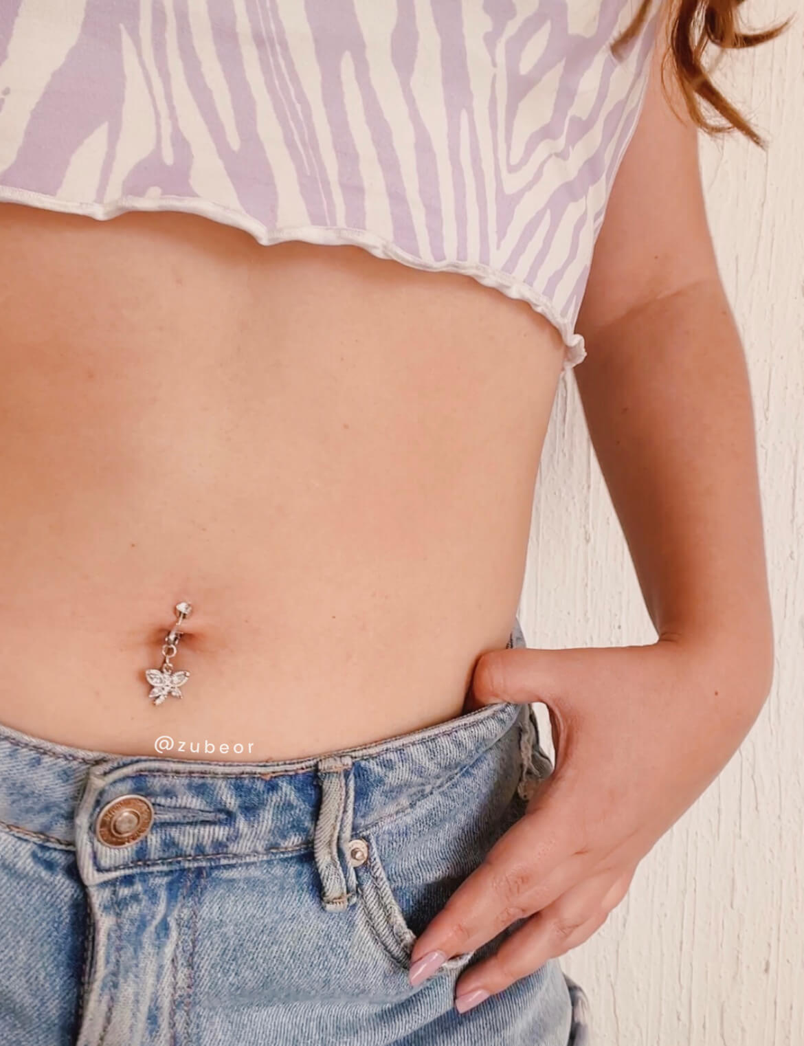 Piercing falso para ombligo u oreja 9