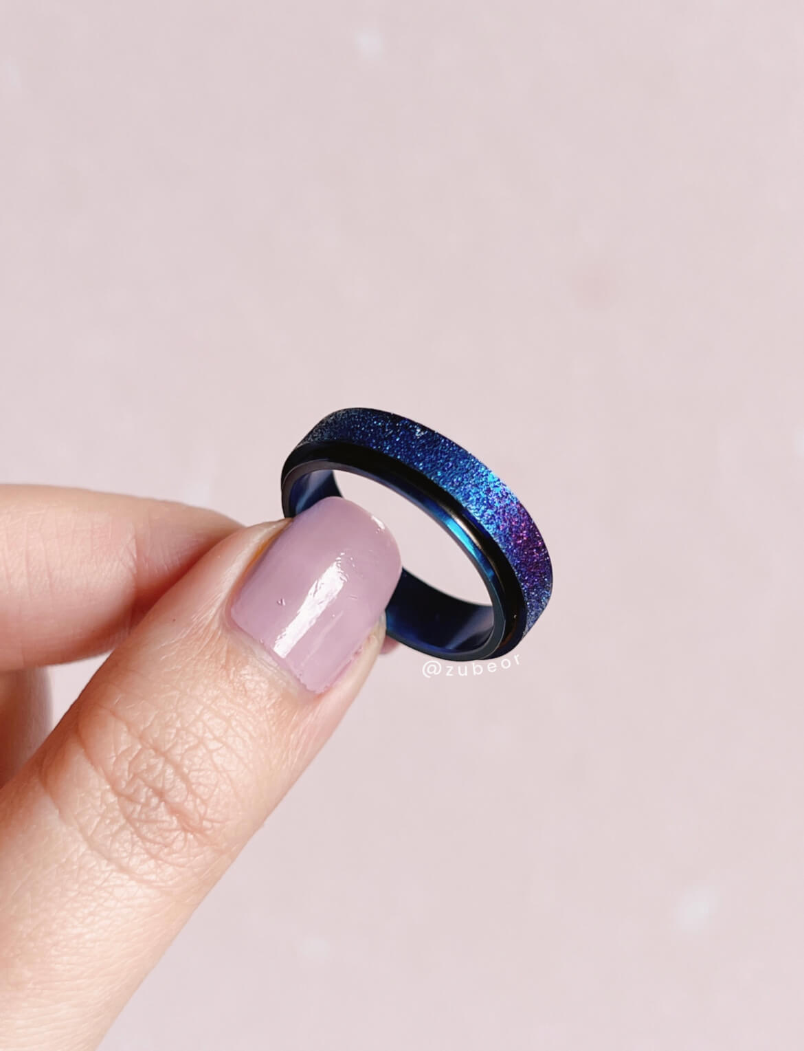 Anillo anti ansiedad aro brillante 9