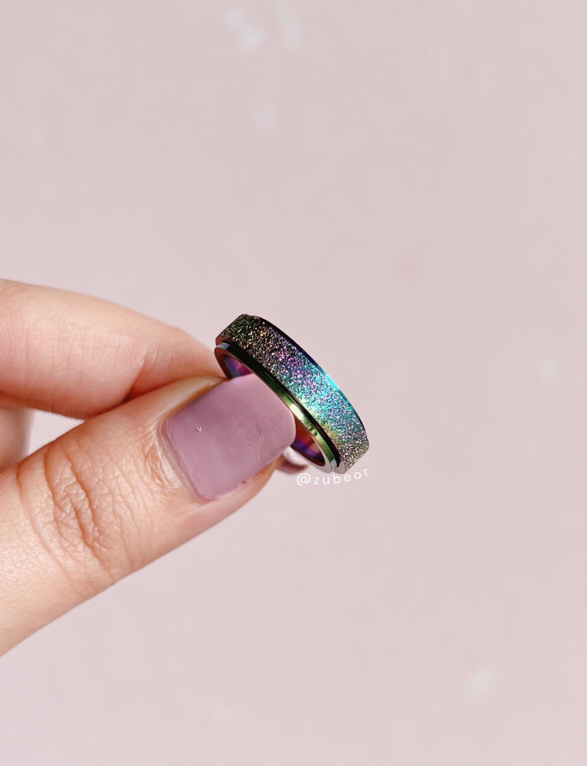 Anillo anti ansiedad aro brillante 3