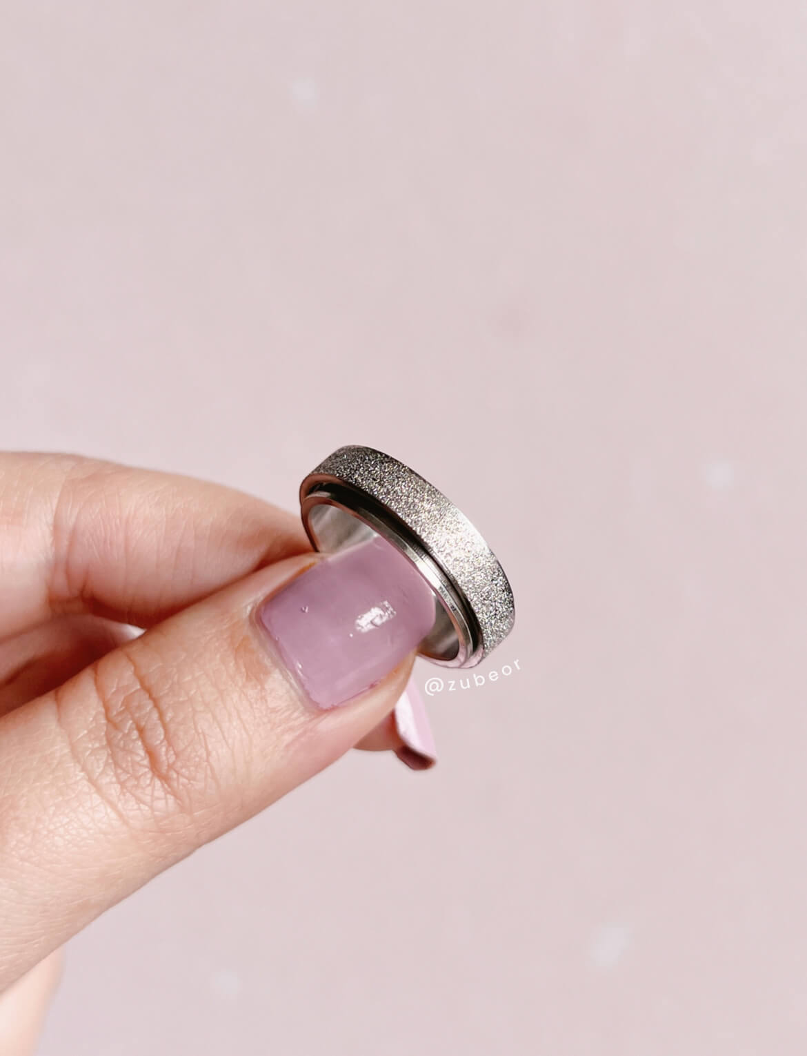 Anillo anti ansiedad aro brillante 6