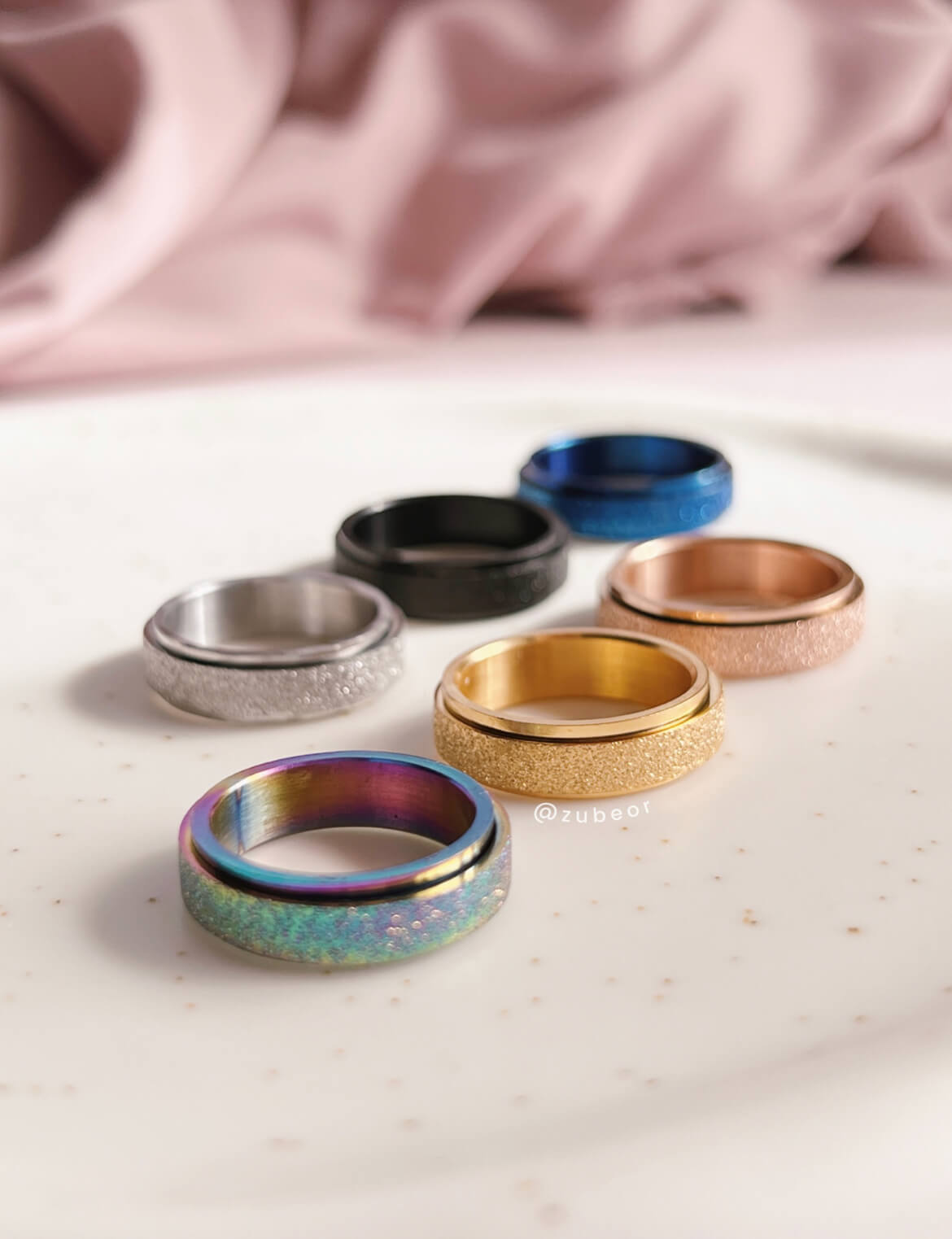 Anillo anti ansiedad aro brillante 2