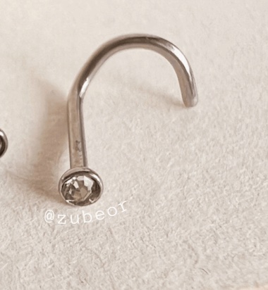 Piercing para nariz cristal cerrado 5