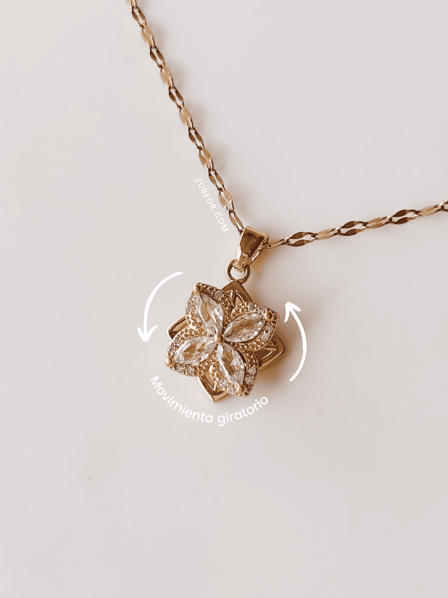 Cadena ansiedad flor 4 petalos 3