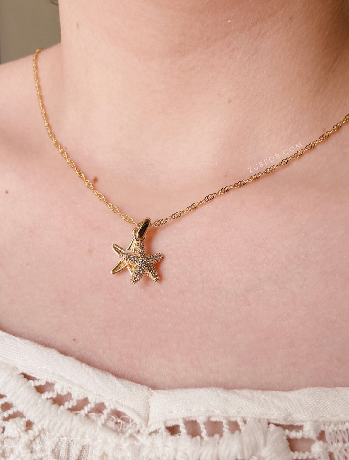 Cadena estrella de mar y perla 4