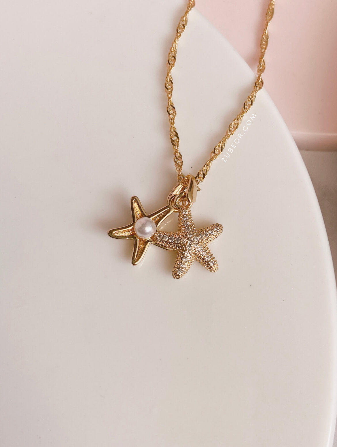 Cadena estrella de mar y perla 2