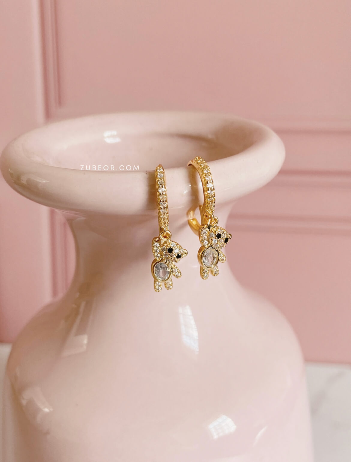 Aretes huggie osito 2