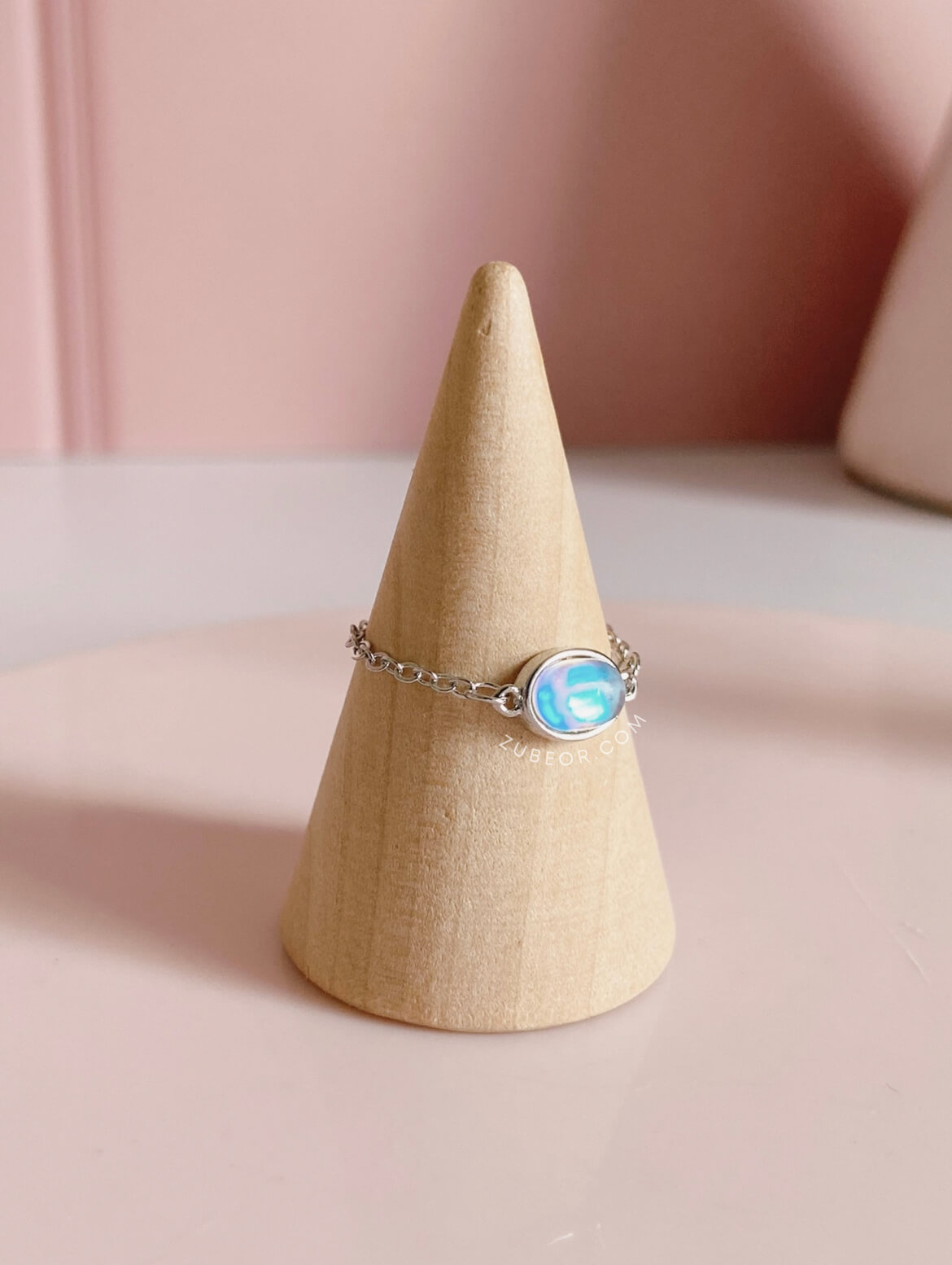 Anillo ajustable dije tornasol 3
