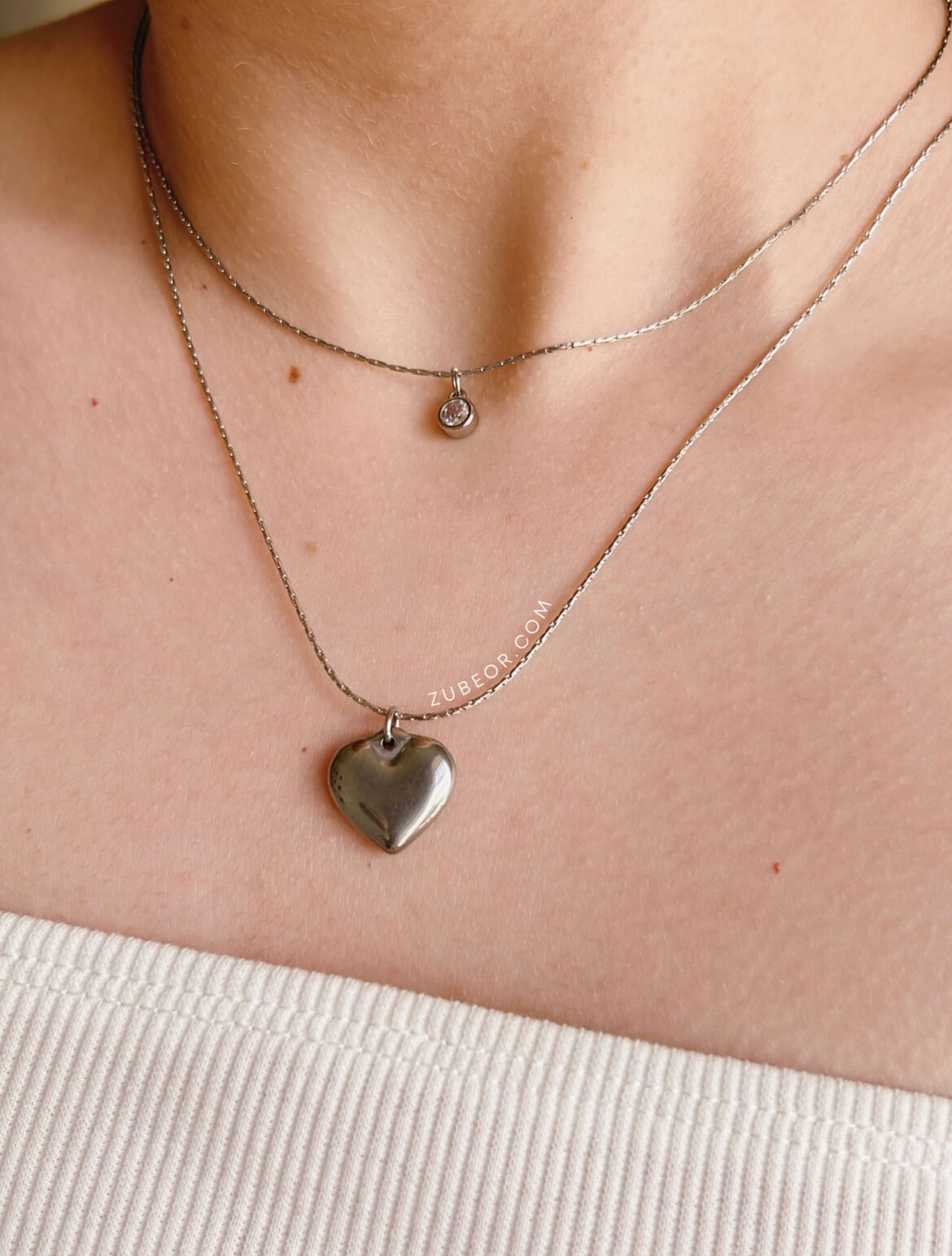 Multilayer corazón y pequeño cristal 10