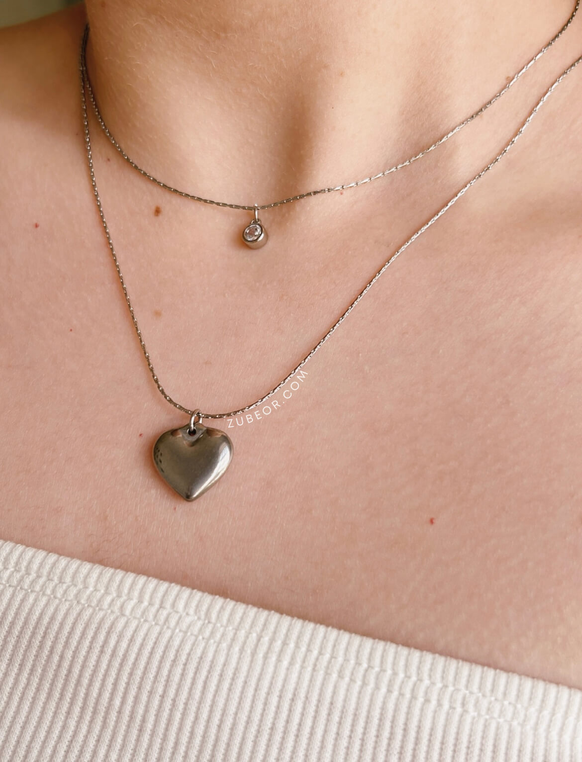 Multilayer corazón y pequeño cristal 3