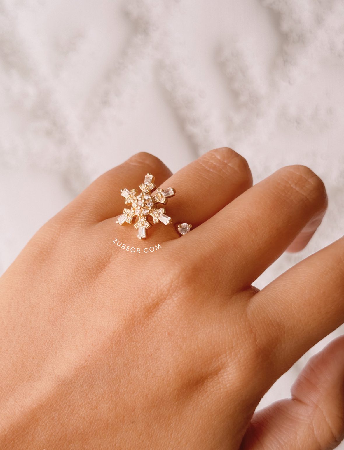 Anillo anti ansiedad copo de nieve 5