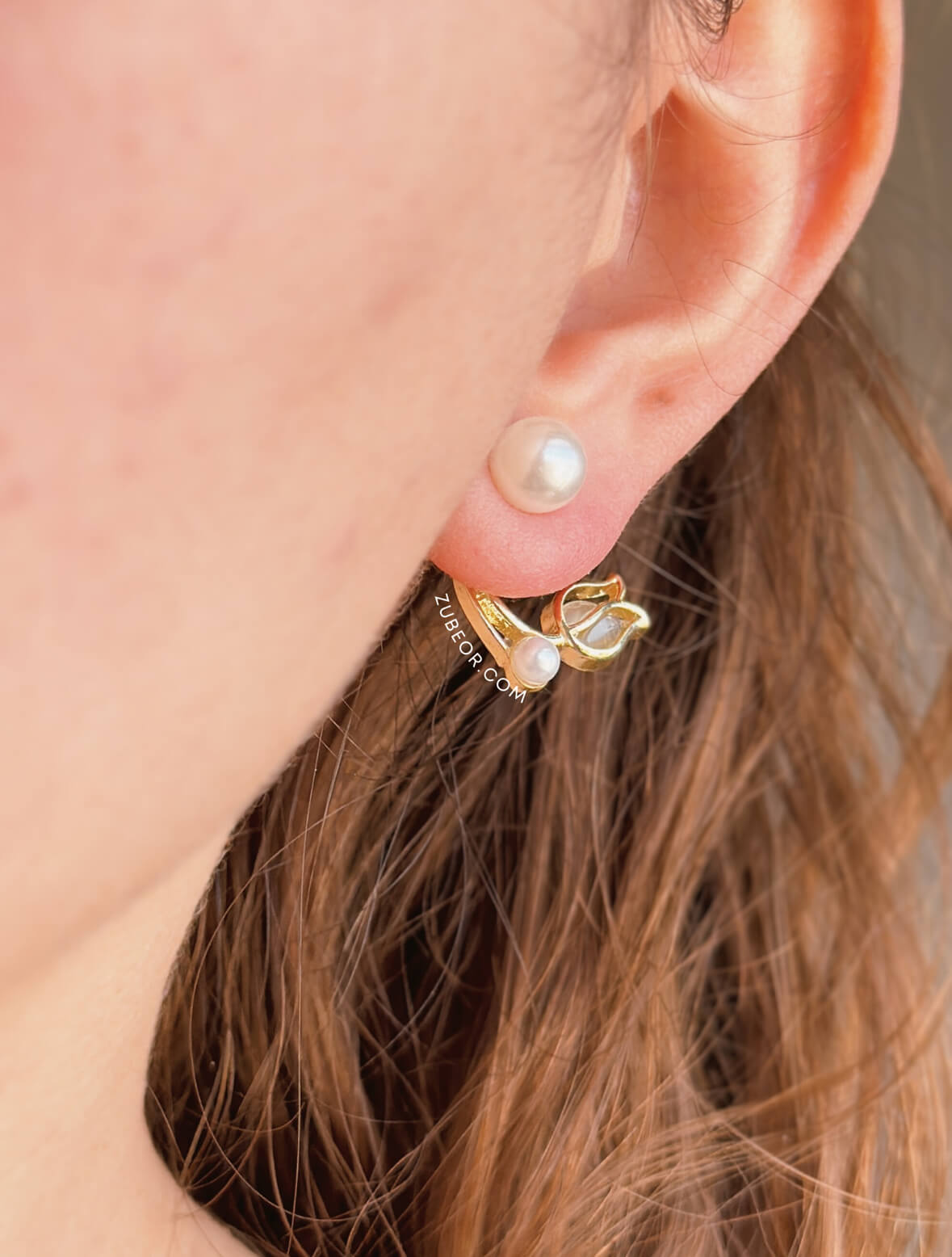 Aretes tulipán perla 3