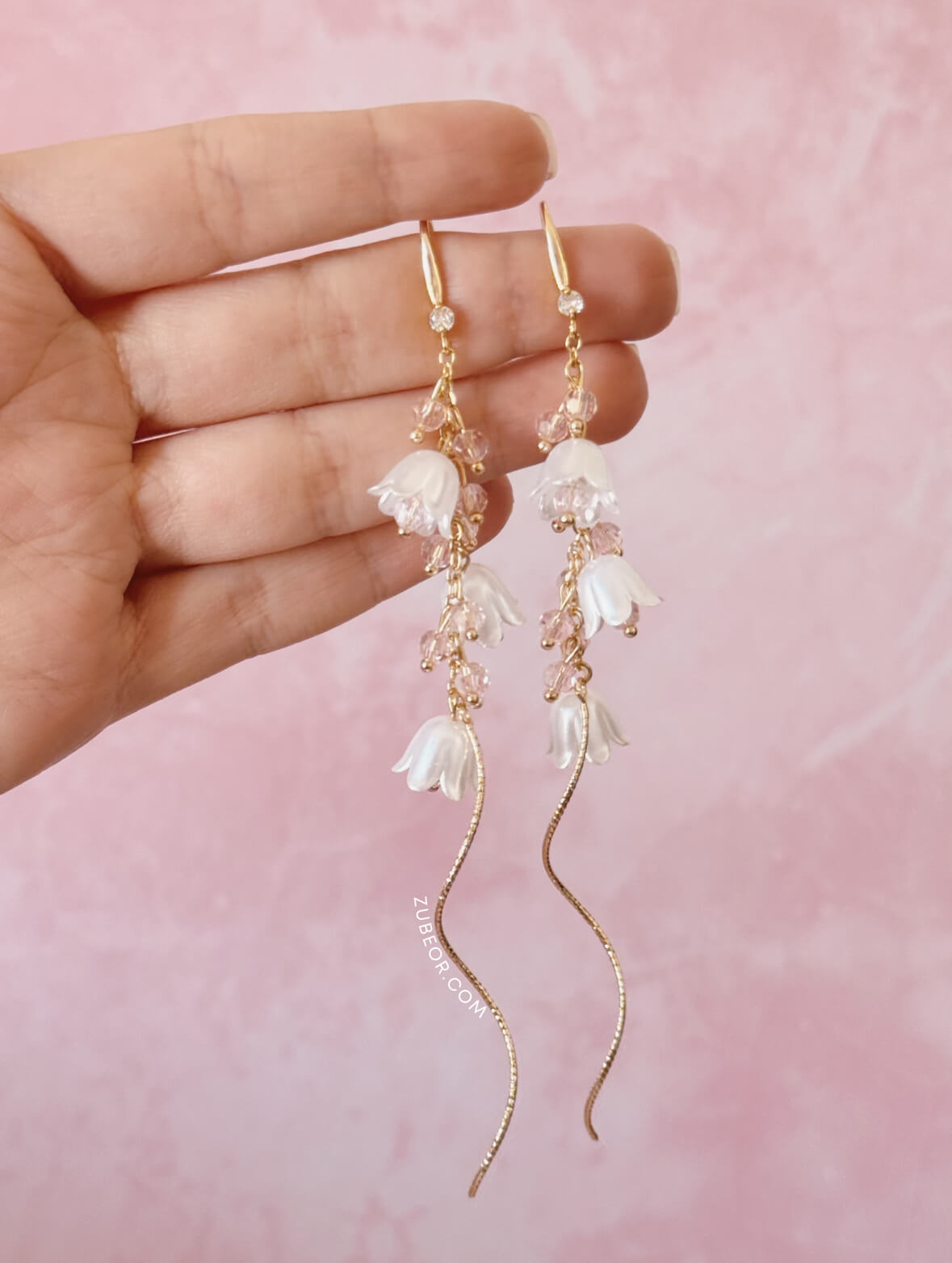 Aretes flor lirio del valle 4