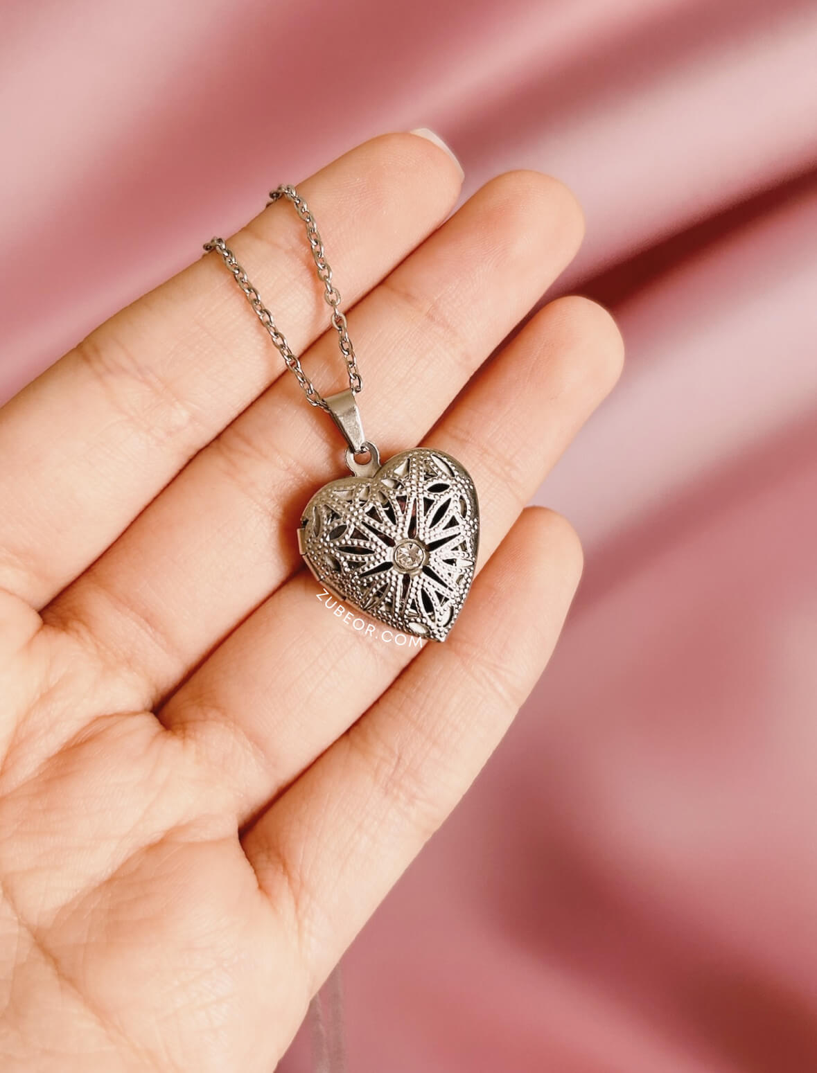 Cadena relicario corazón abierto 3