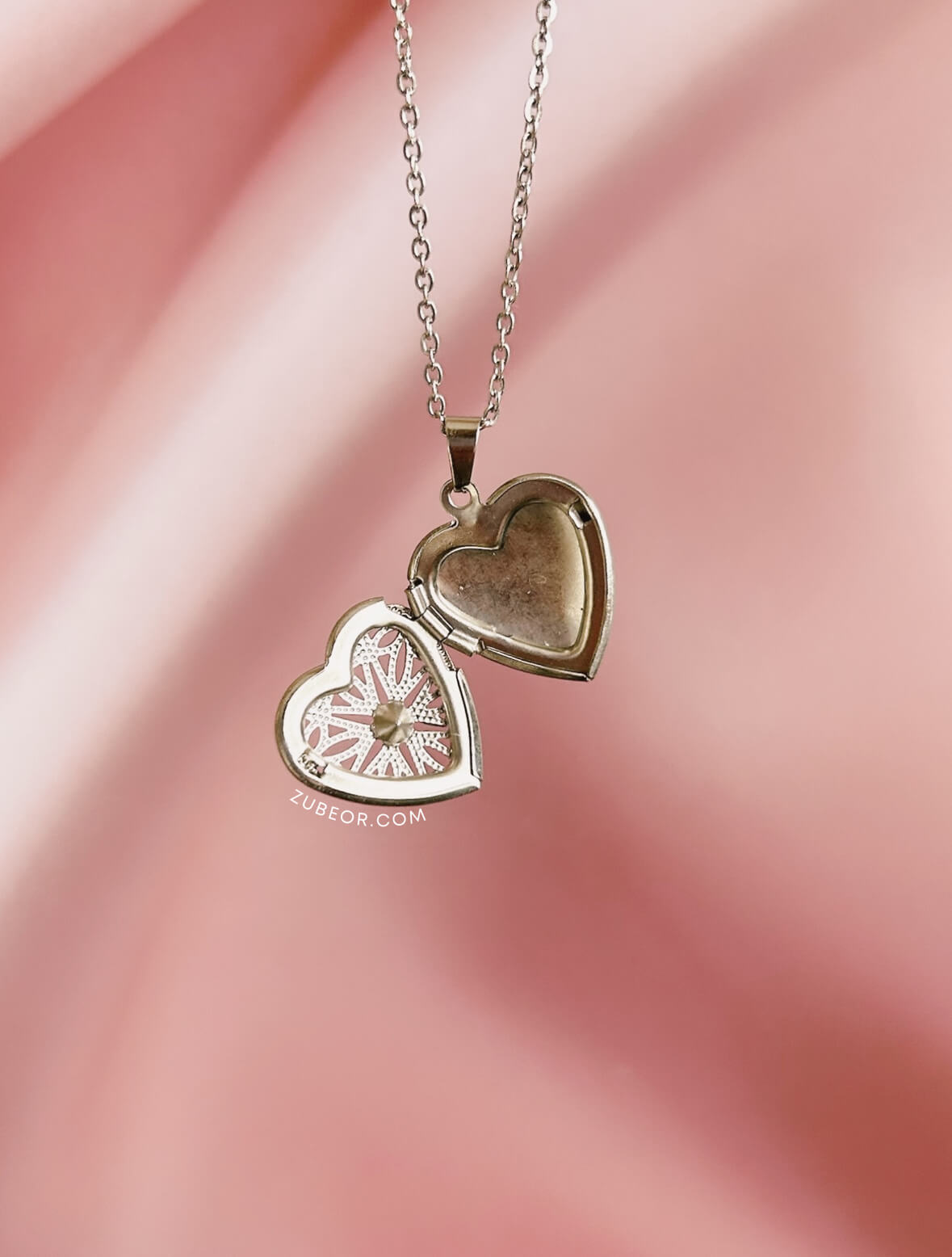 Cadena relicario corazón abierto 4