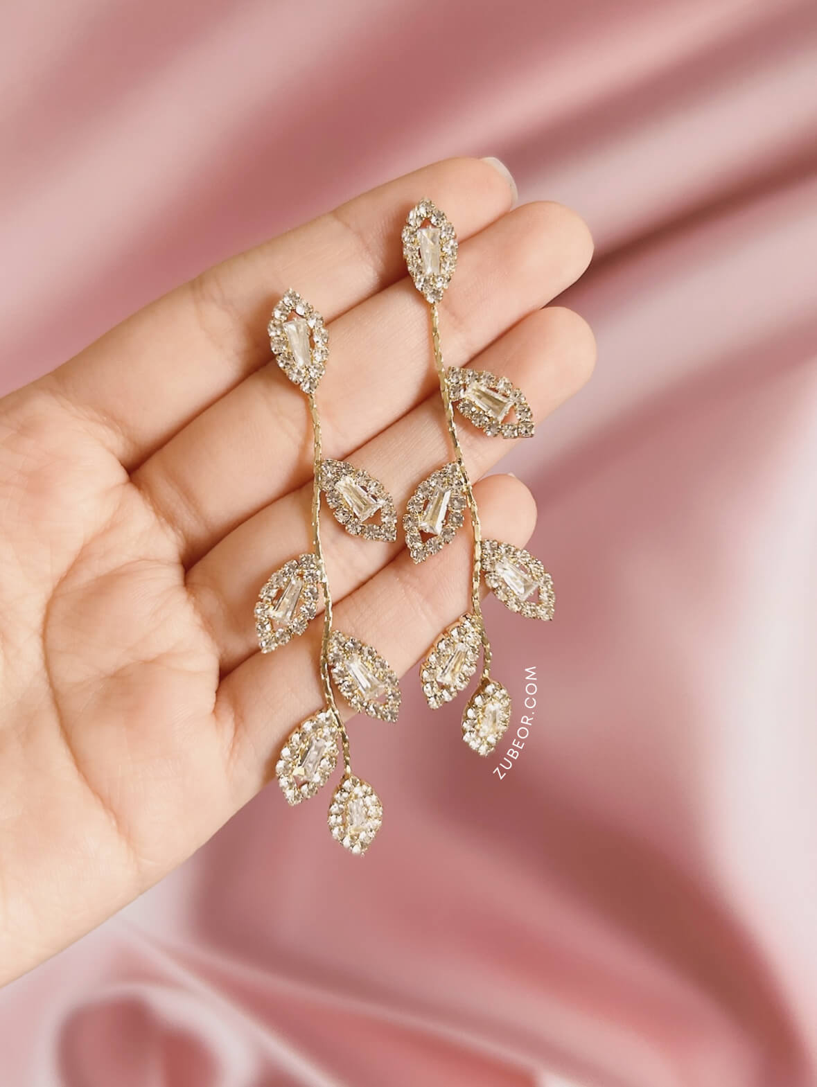 Aretes hojas doradas 2