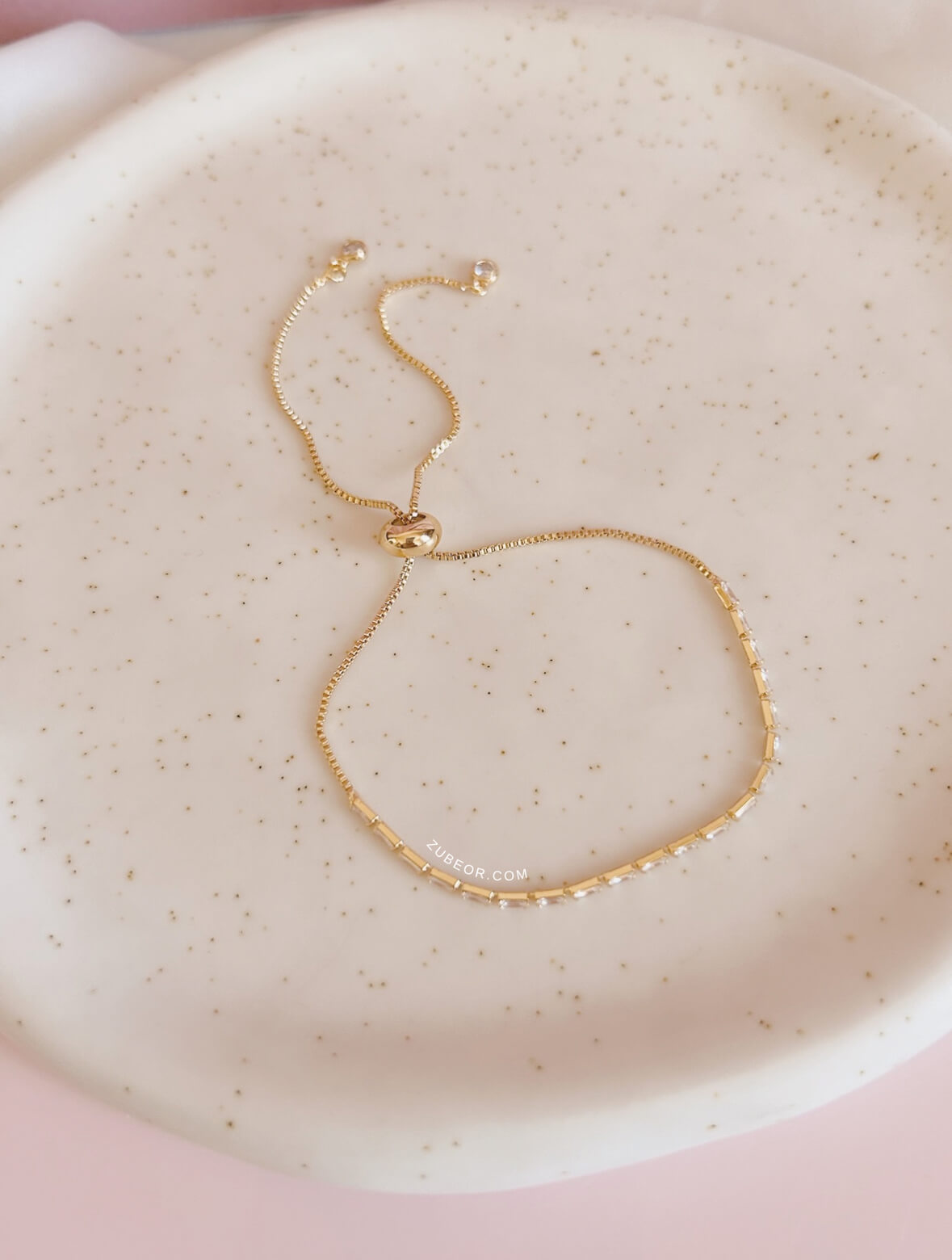 Pulsera cristal claro delgado 4