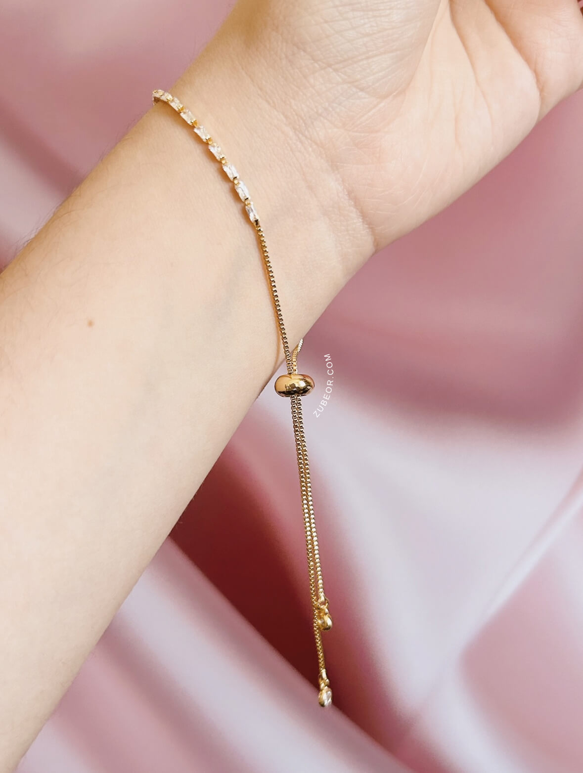 Pulsera cristal claro delgado 3