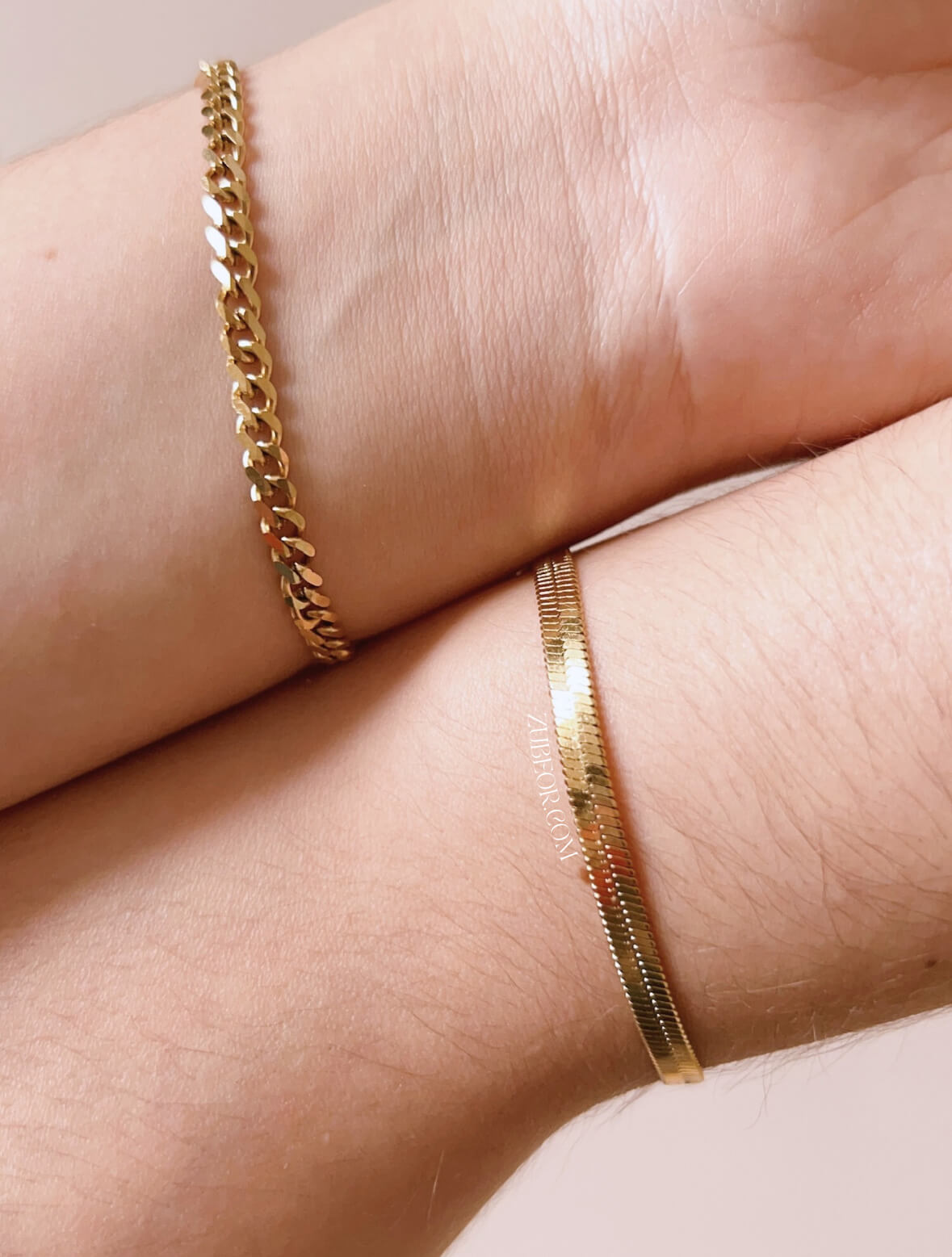 Set de pulsera eslabon y tipo serpiente 2