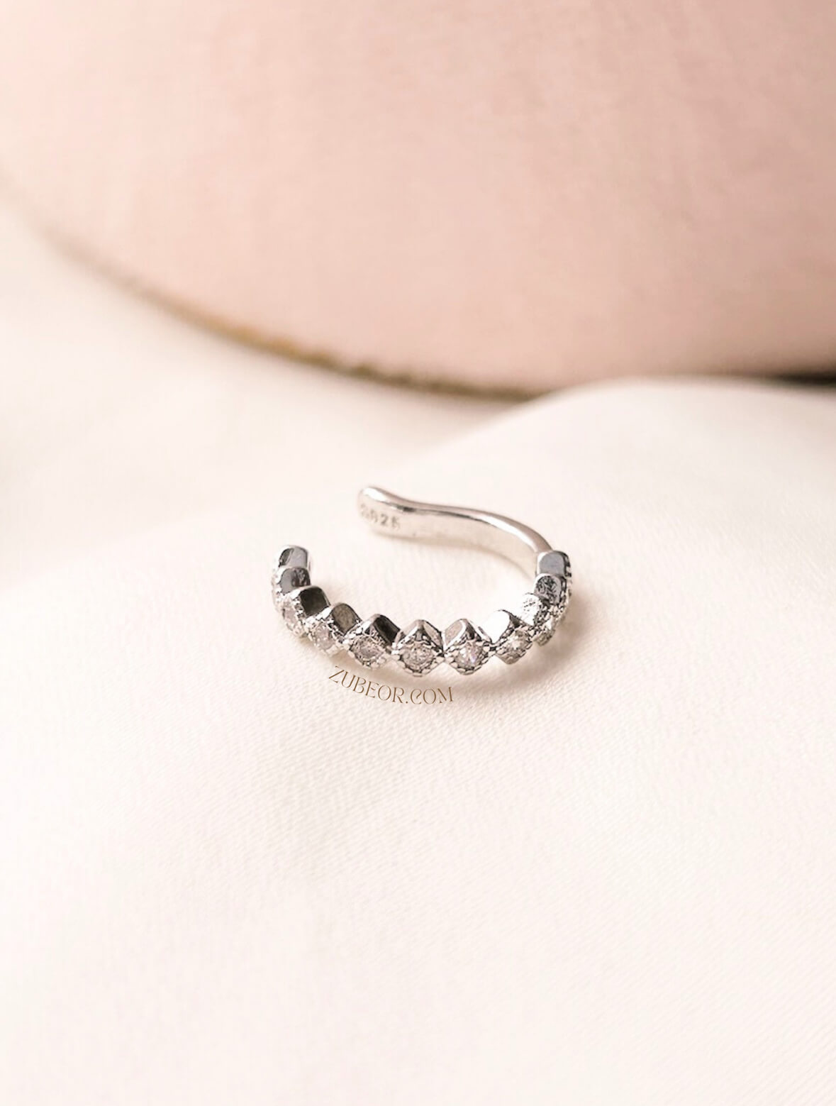Earcuff simple rombo cristal 5