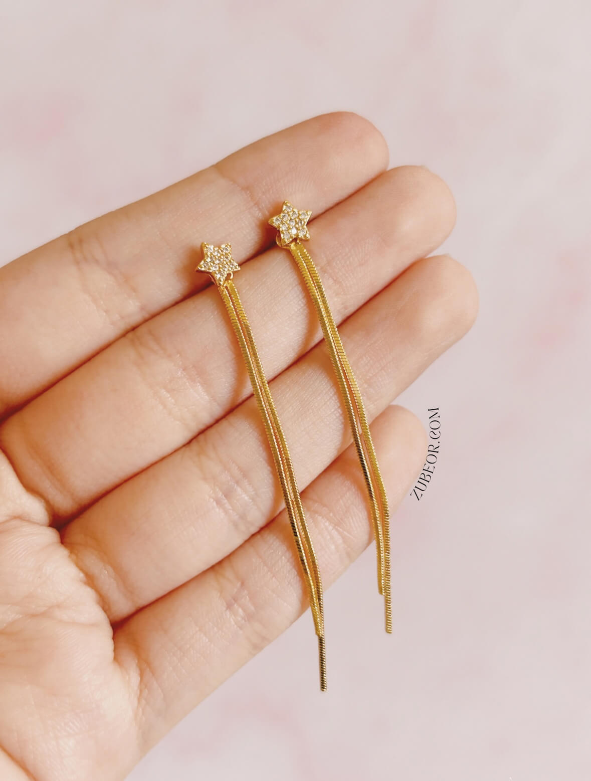 Aretes stud estrella y colgante 3