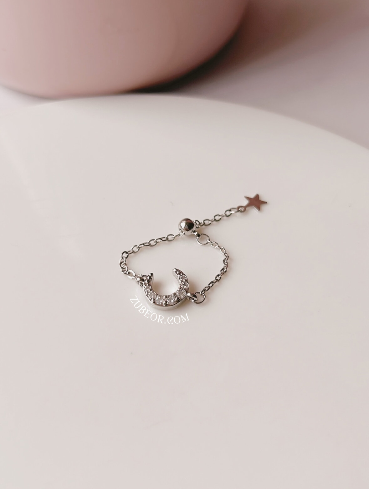 Anillo ajustable luna y estrella 2