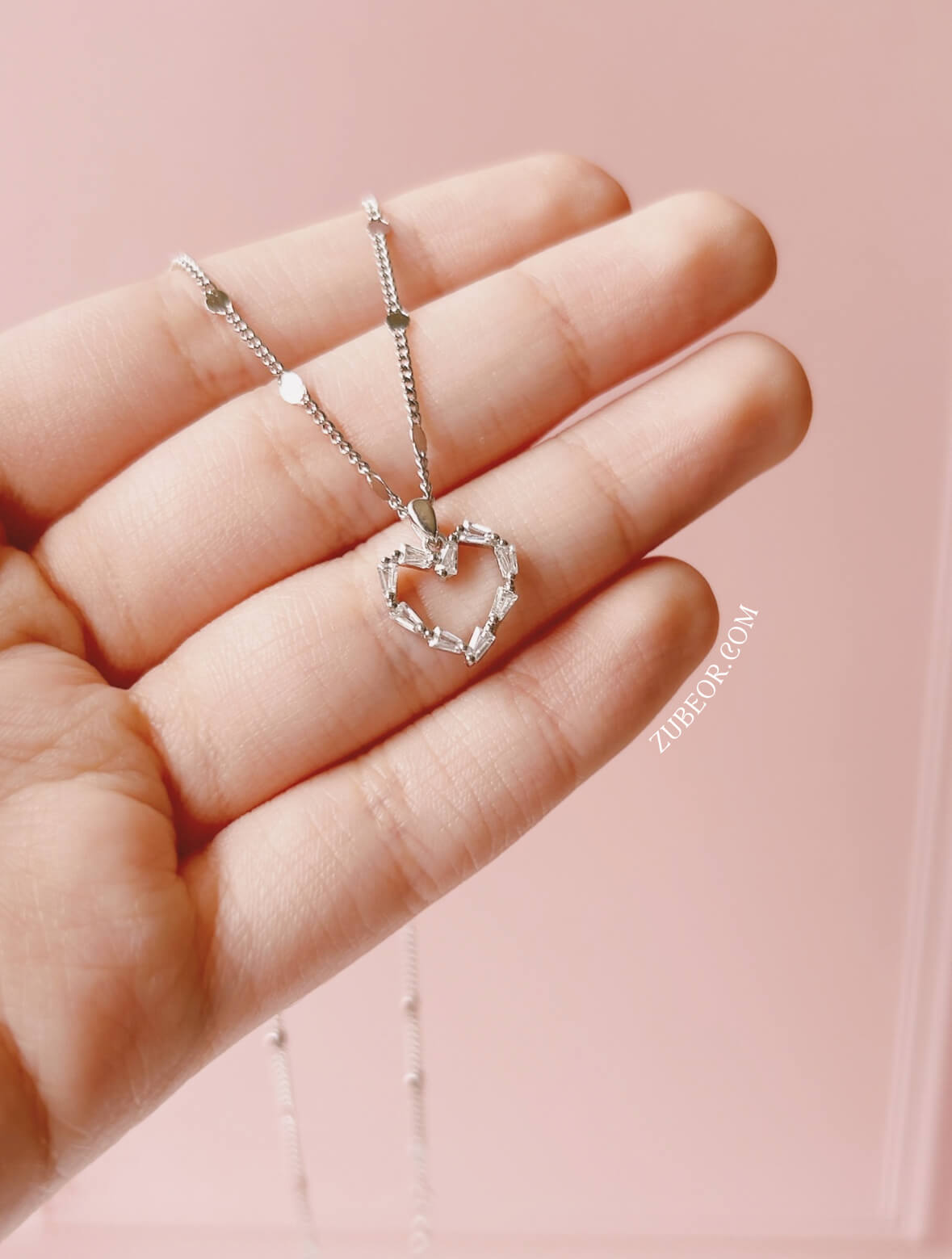 Cadena corazón de cristales 3
