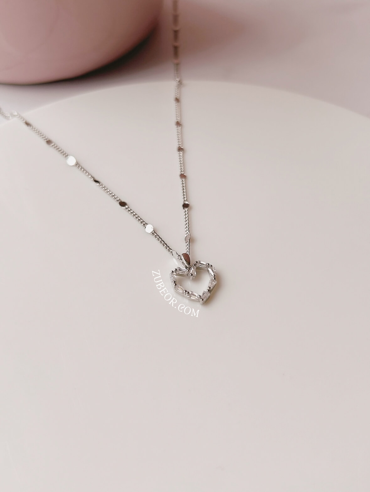 Cadena corazón de cristales 5
