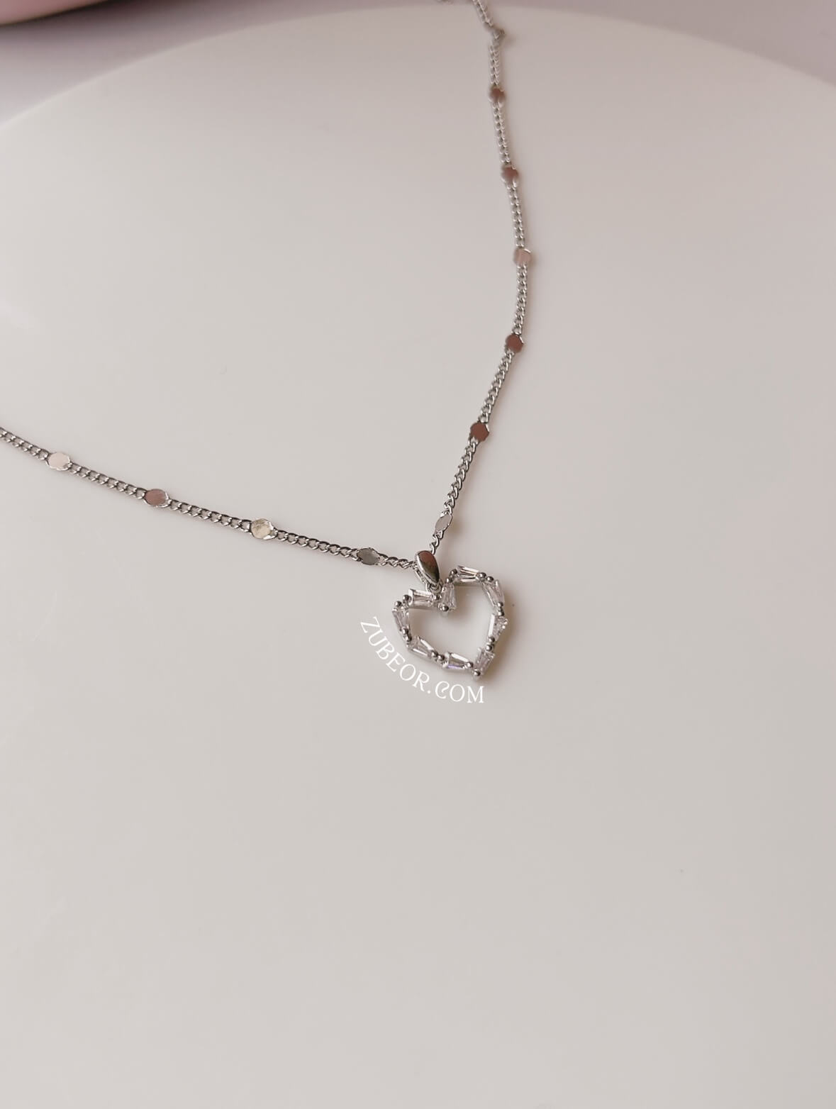 Cadena corazón de cristales 4