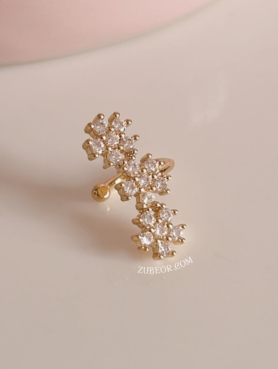Earcuff 3 flores 9