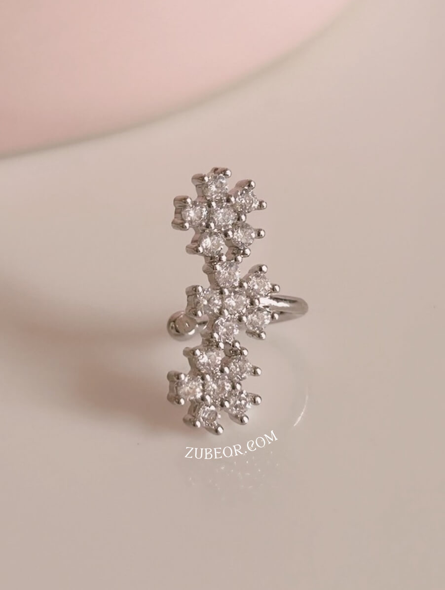 Earcuff 3 flores 8