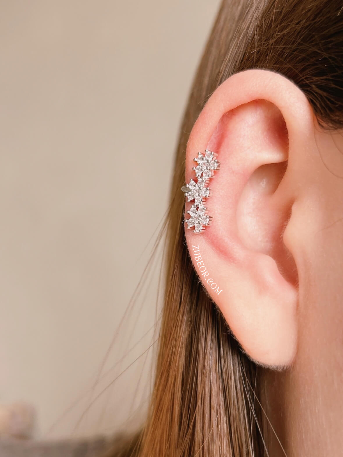 Earcuff 3 flores 6