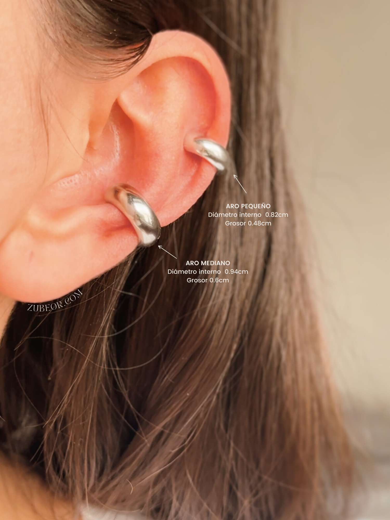 Earcuff liso aro mediano 2