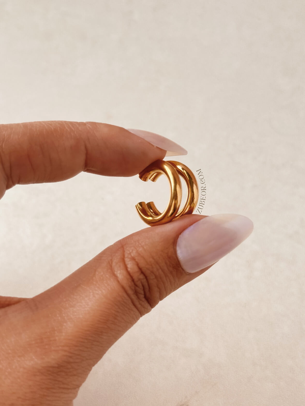 Earcuff liso aro doble 3