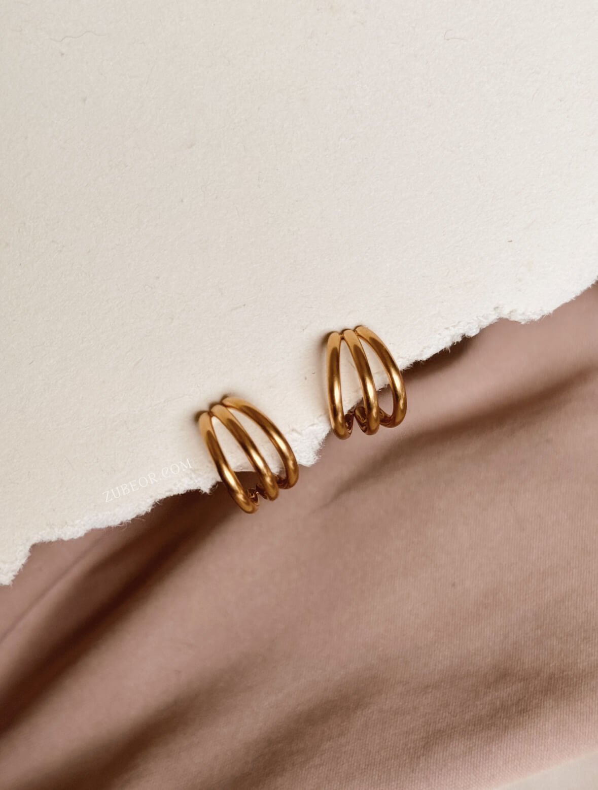 Aretes clásicos triple medio aro 6