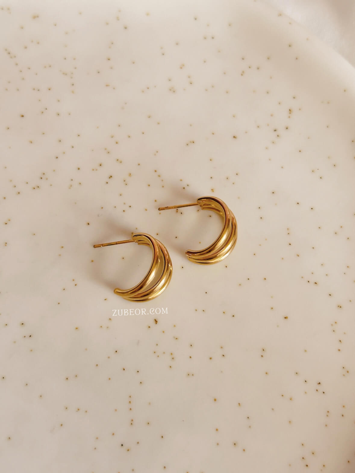 Aretes clásicos triple medio aro 4