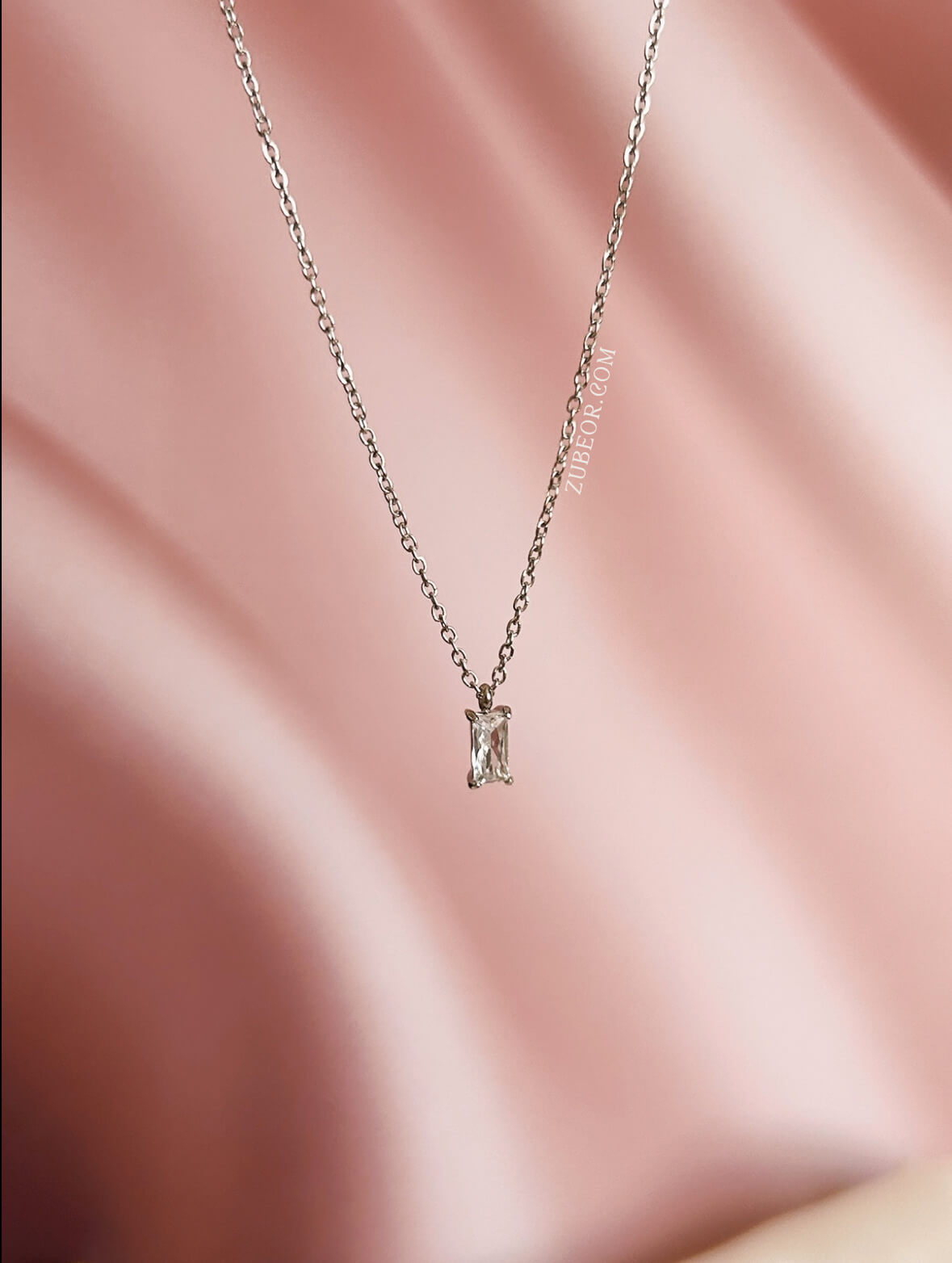 Cadena pequeño cristal rectangular 3