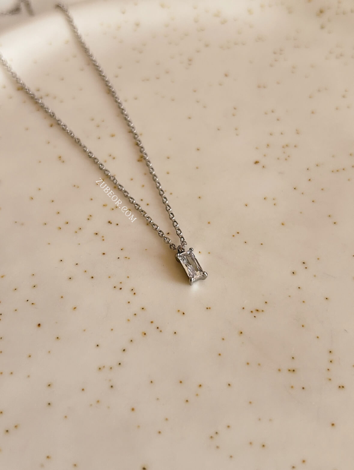 Cadena pequeño cristal rectangular 4
