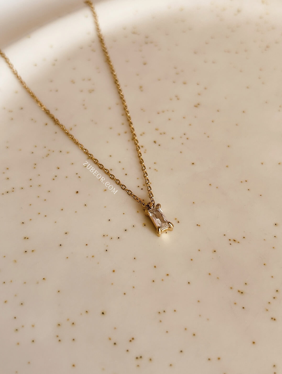 Cadena pequeño cristal rectangular 7