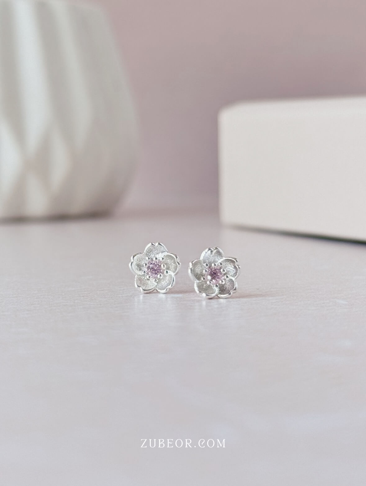 Aretes sakura rosa 2