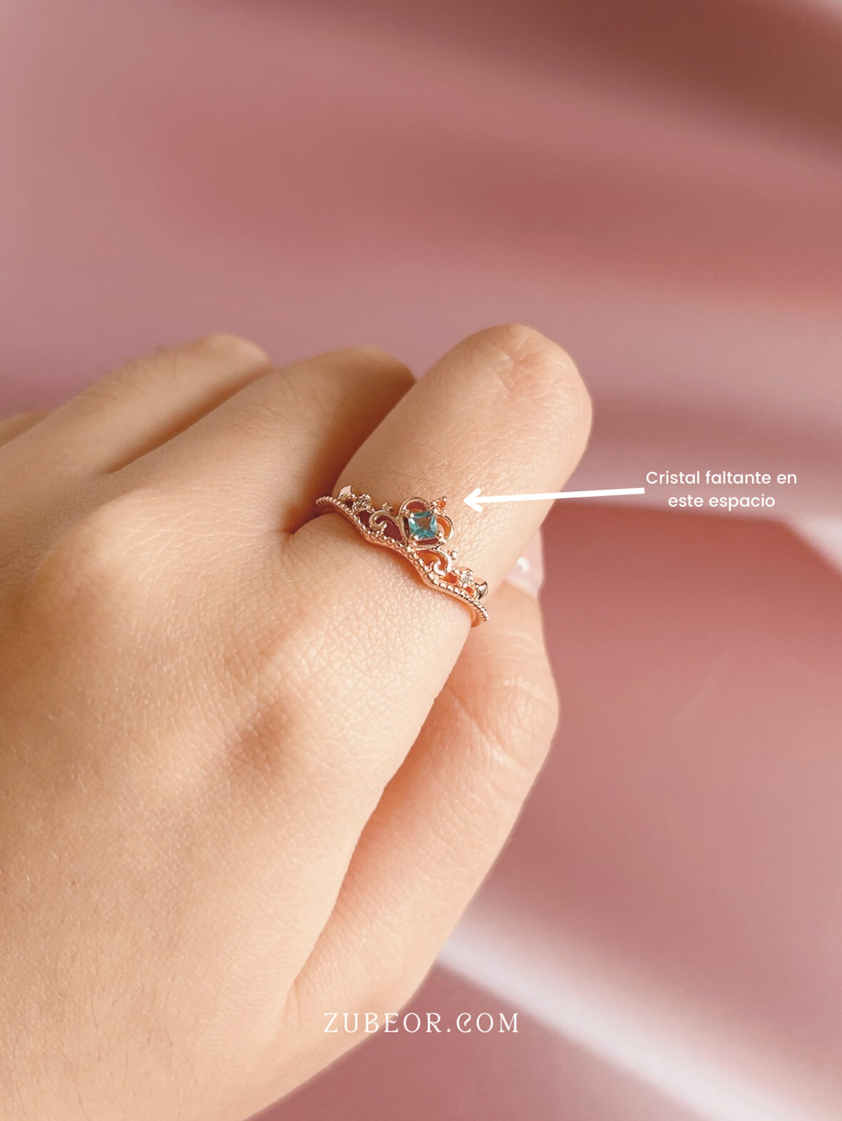 Anillo corona cenicienta / oferta por pequeño daño 2