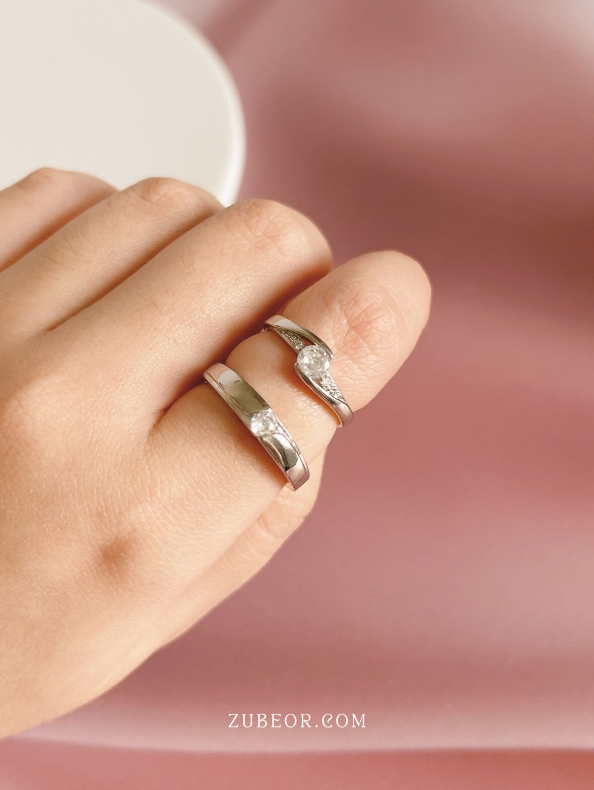 Set de anillo para pareja elegante 2