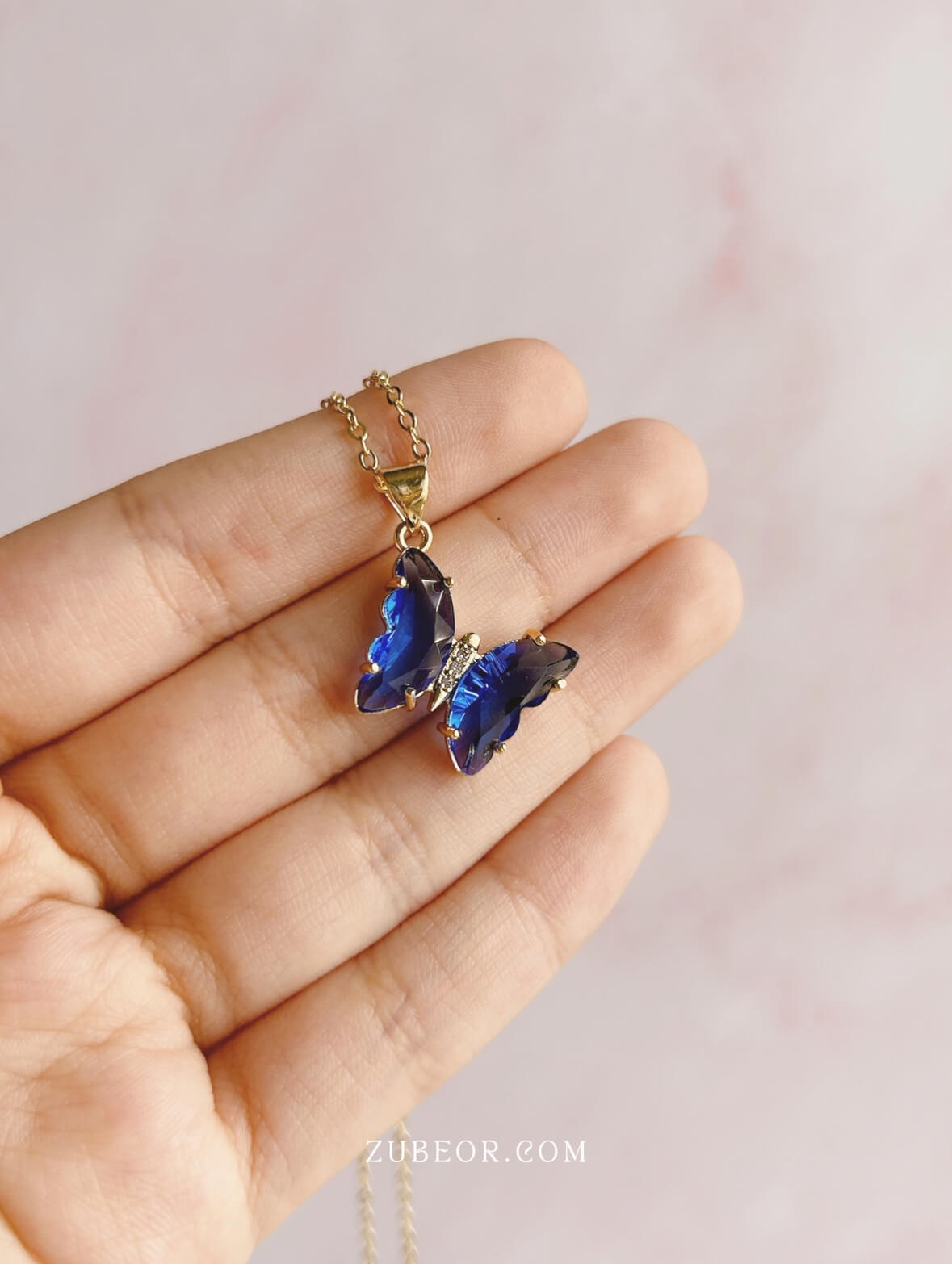 Cadena mariposa cristal 8