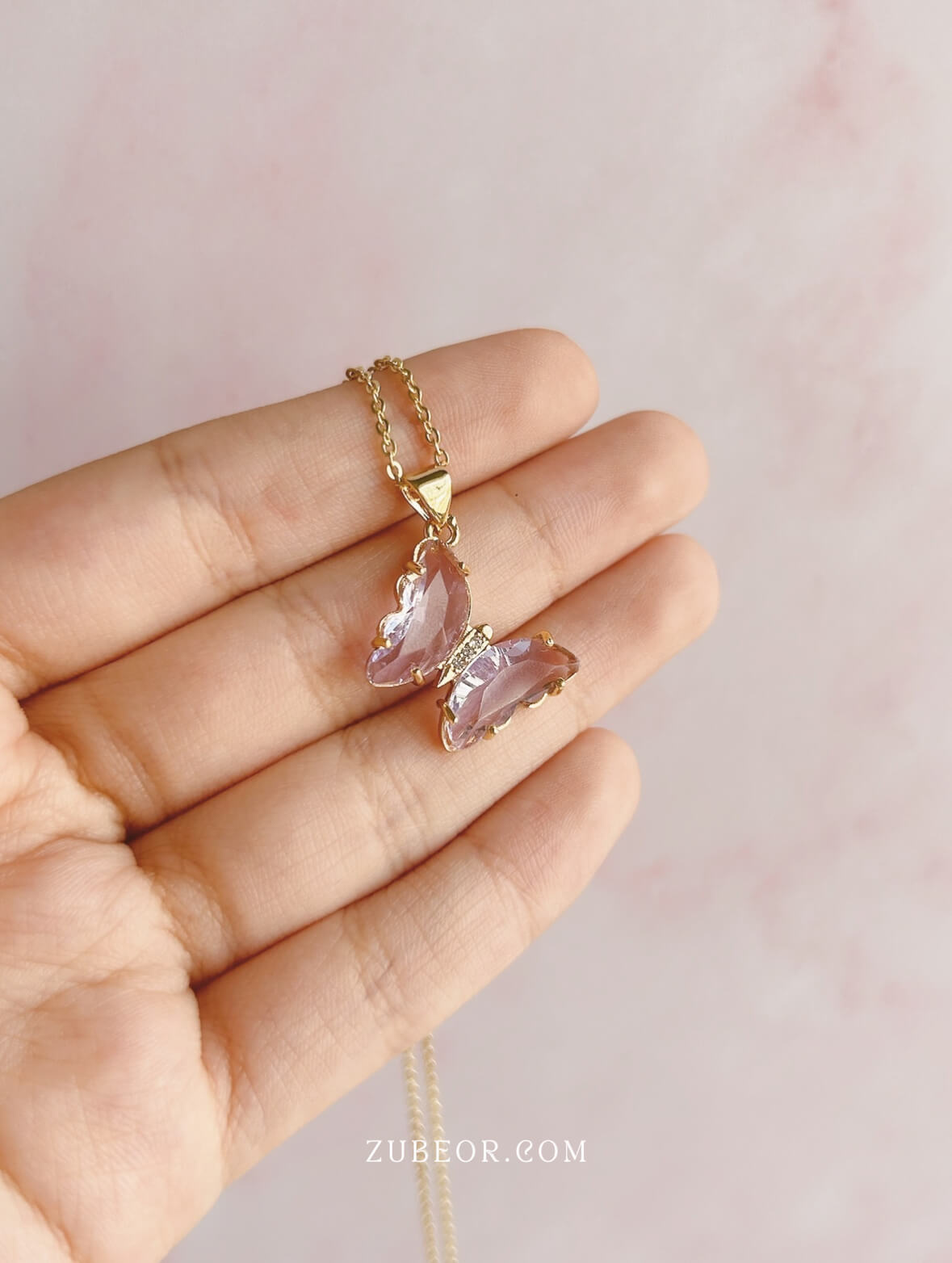 Cadena mariposa cristal 7
