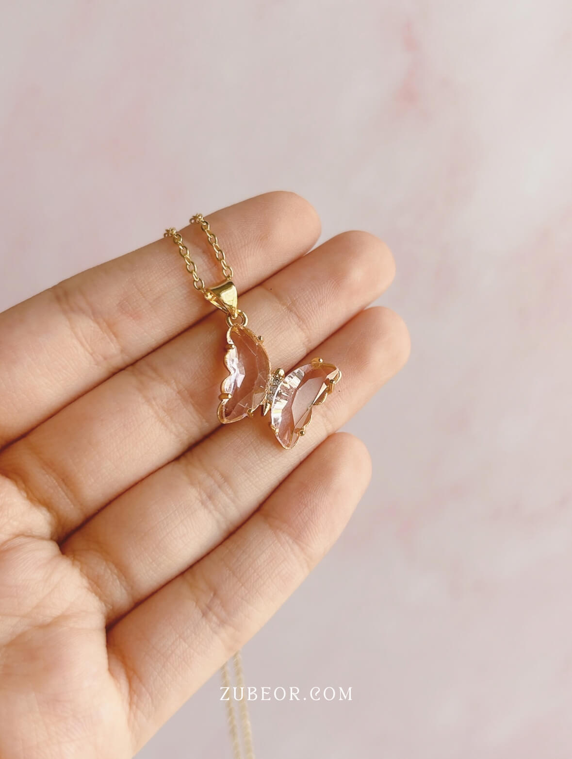 Cadena mariposa cristal 5