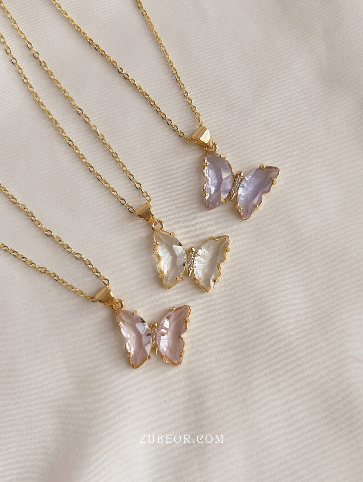 Cadena mariposa cristal 3
