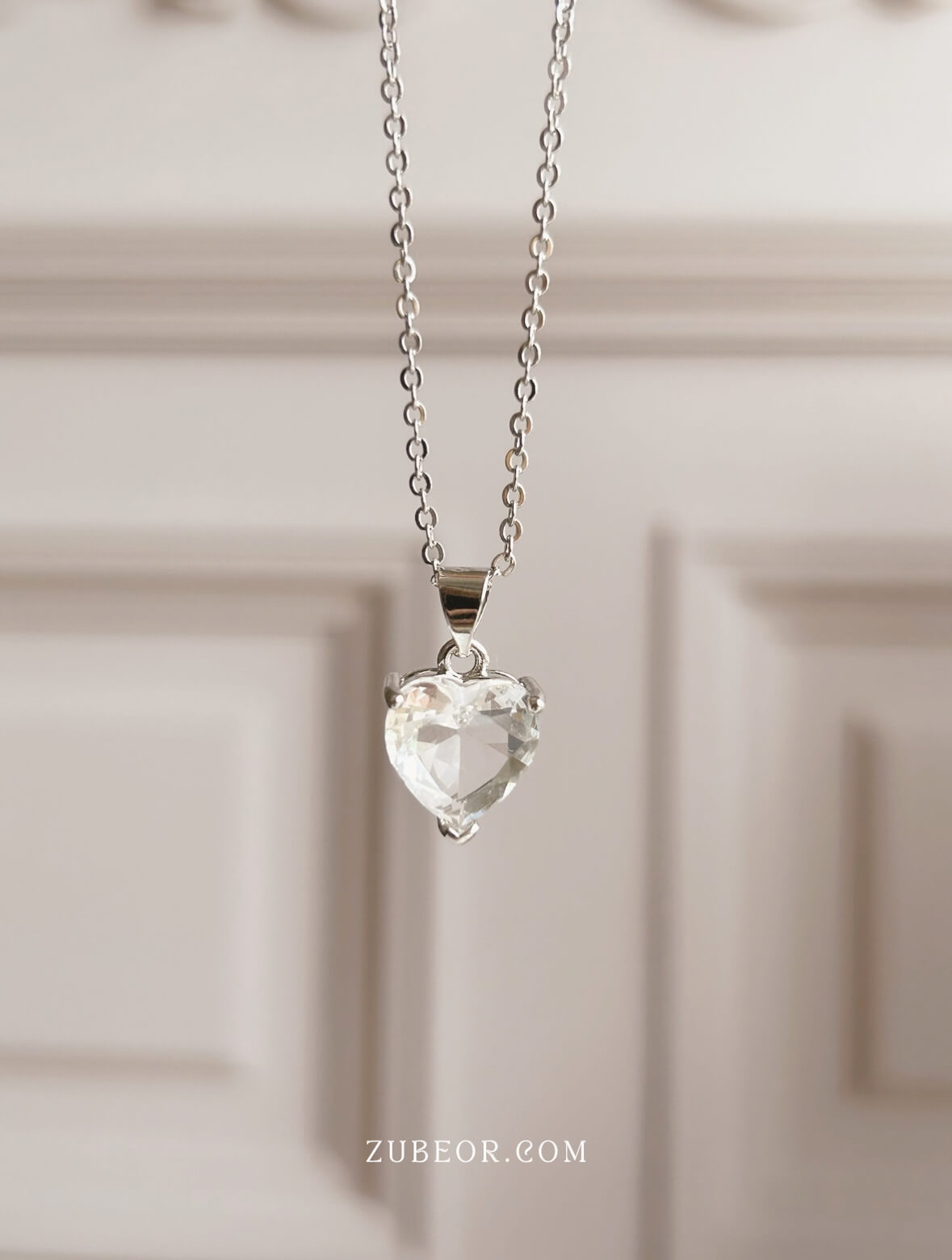 Cadena corazón blanco 2