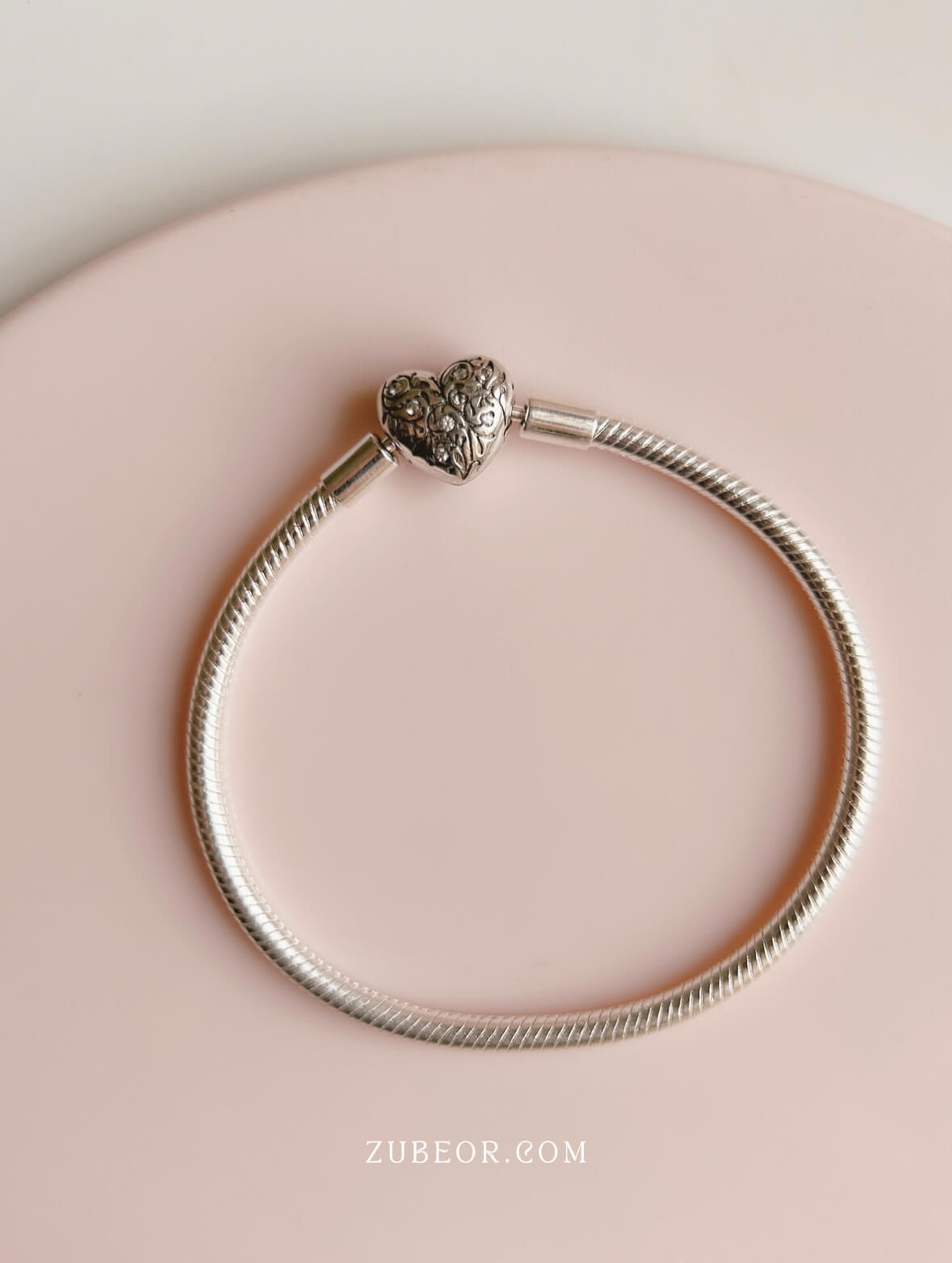 Pulsera corazón con flores 3
