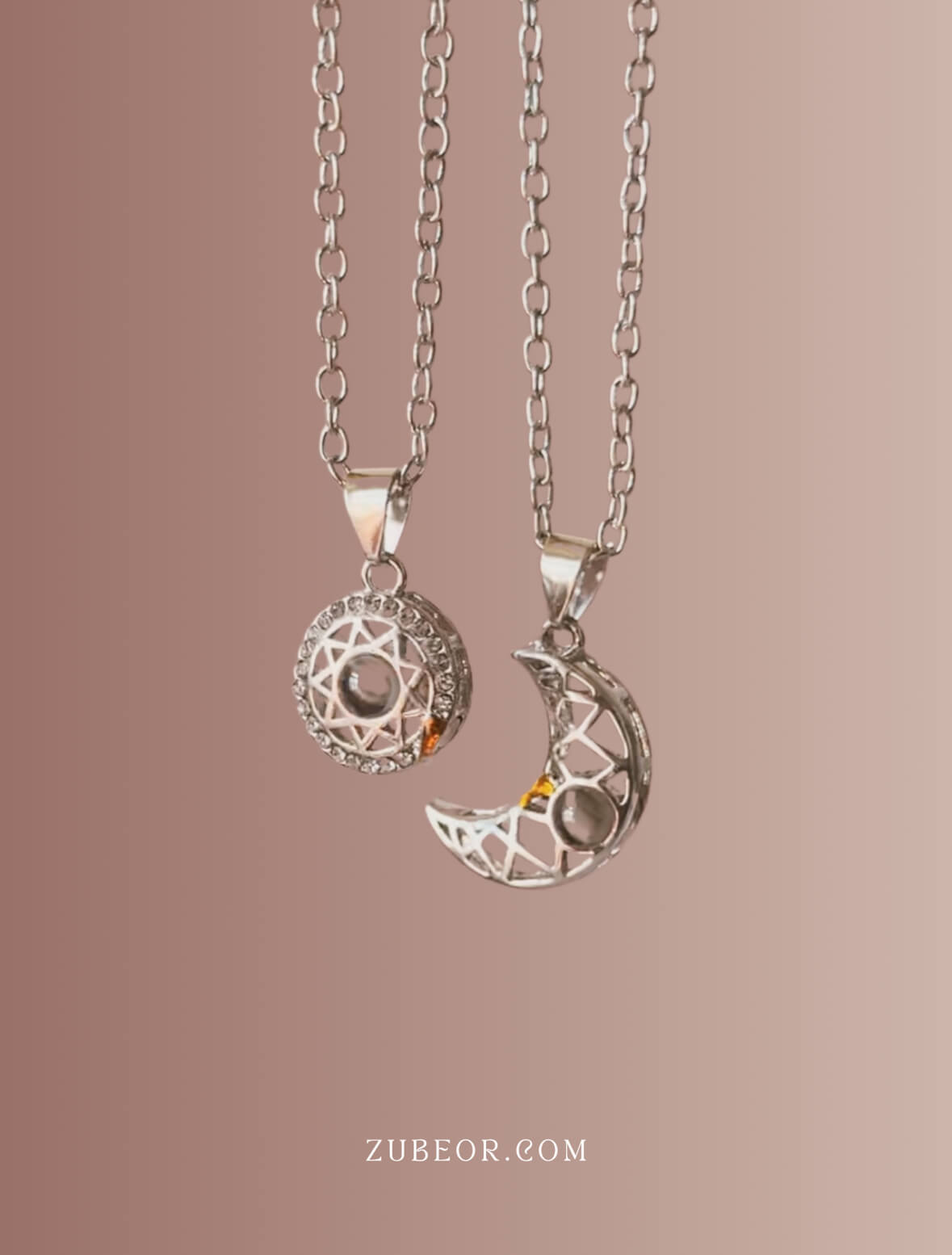 Set de cadenas sol y luna 100 te amo 1